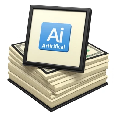 generate a small emoji for the word saying "artificial intelligence on notes" sticker