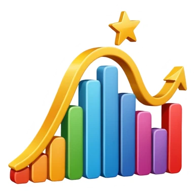 gráfico de ventas color blanco sticker