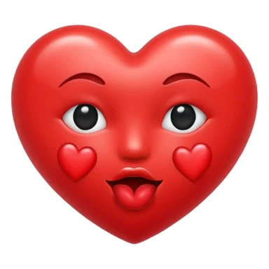 red kiss emojo sticker