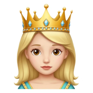 Girl with crown sticker