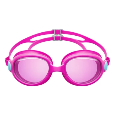 pink swim goggles, athletic design with pink tinted lenses, swimming eyewear sticker