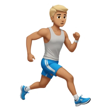 Man trying to catch up to car sticker