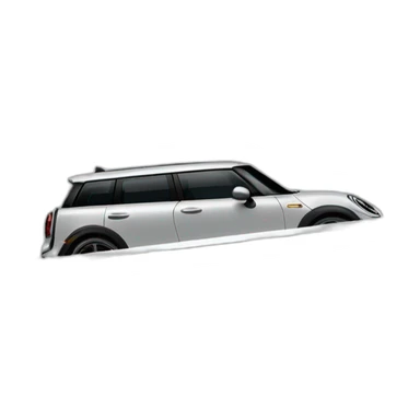 grey mini clubman with stripes and dark window sticker