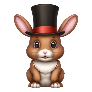Bunny in a top hat sticker