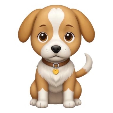 a full body white beagle x maltese x chi dog the size of a kelpie with light brown ears and a light brown patch on one eye sticker