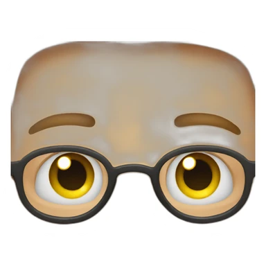 Man with emotional eyes removing glasses sticker