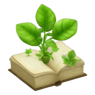 Encyclopedia with plants sticker