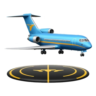 Boeing-727 landing sticker