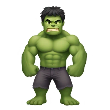 hulk with a face of aw and one hand in pocket sticker