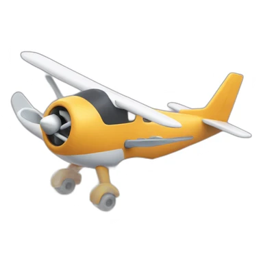 Cute cat flying an airplane sticker