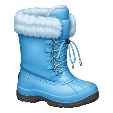 baby blue snow boots sticker