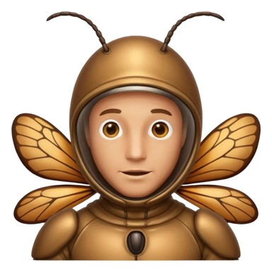 inscticidier man with bug suit sticker