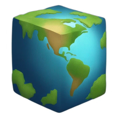 cubic earth sticker