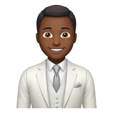 businessman, black skin, white suit vest sticker