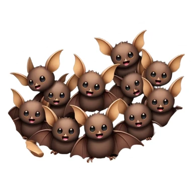 A billion bats coming out of a cave sticker
