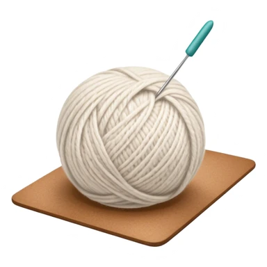 Felt crafting icon, wool fibers being felted, textured wool ball, needle and felting mat, minimalistic style, clean lines, transparent background. sticker