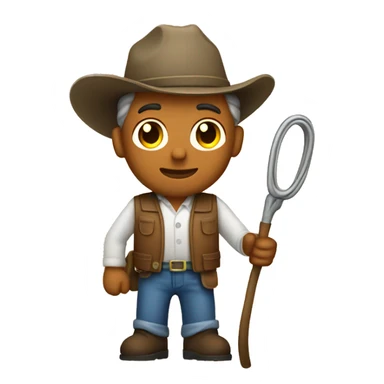 Farmer with whip sticker