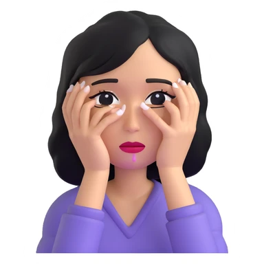 woman crying with tears sticker