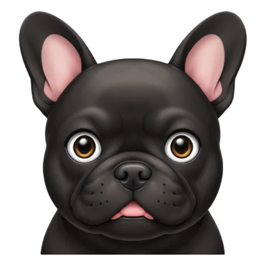 french bulldog, black sticker