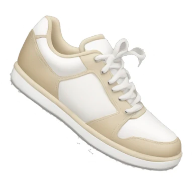 white and beige tennis shoes sticker