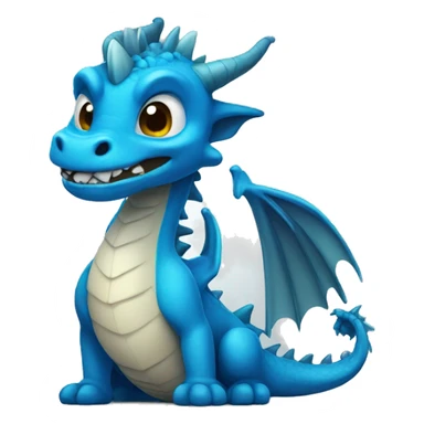 Cute blue dragon  sticker