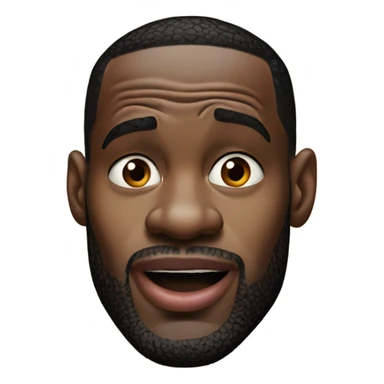 Lebron james biting lower lip sticker