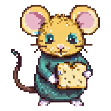 mouse with cheese sticker