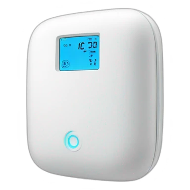 white smart home device sticker