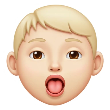 teasing face sticking out tongue sticker