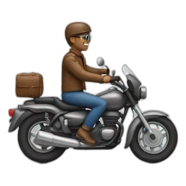 Man drive motorcycle  sticker