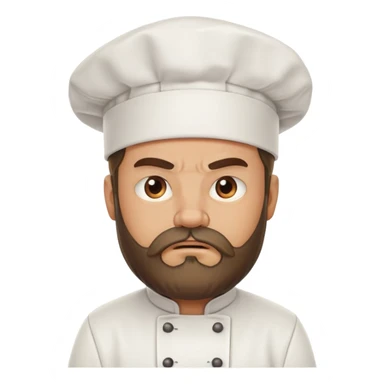 Chef angry with beard sticker