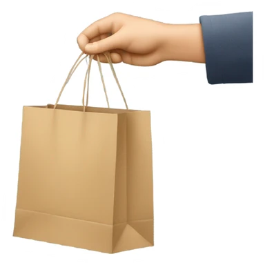 many shopping bags held by outstretched forearm sticker