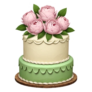 floral cake rustic  sticker