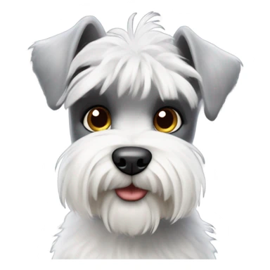 Schnauzer nano white dog sticker