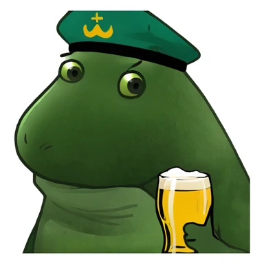 Pêcheur humain avec une bière sticker