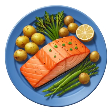 salmon veggies potatoes  sticker