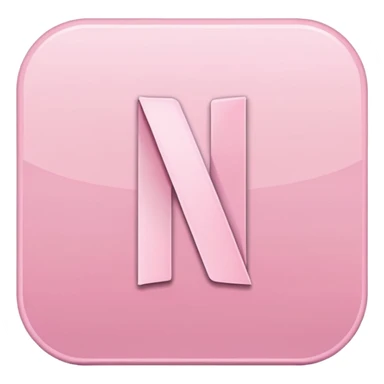 Netflix aesthetic "N" logo in pastel pink sticker