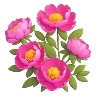 peony flower sticker