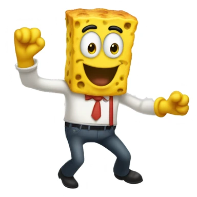 bob esponja bailando sticker