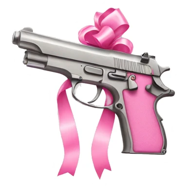 pink pistol with a pink ribbon sticker