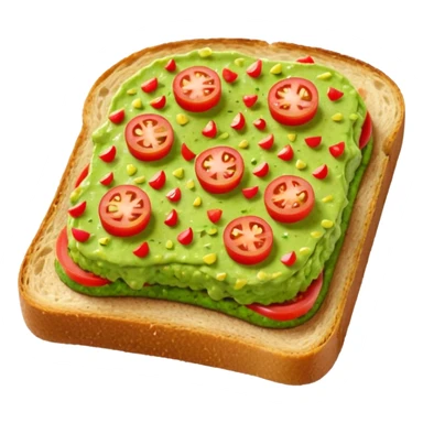 guacamole toast NO tomatoes  sticker