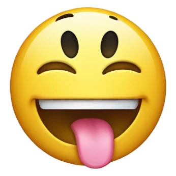 Smiley smiling with the tongue out and a blinking eye to mean i’m joking  sticker