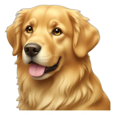Un chat qui parle à un golden retriever sticker
