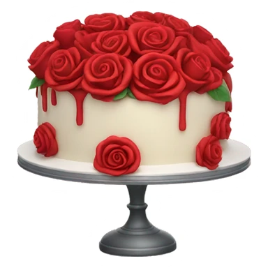 Red roses cake sticker