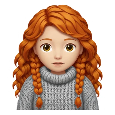 Knitted ginger hair sticker