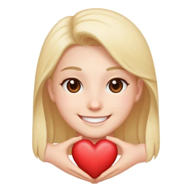 Smile with a heart sticker