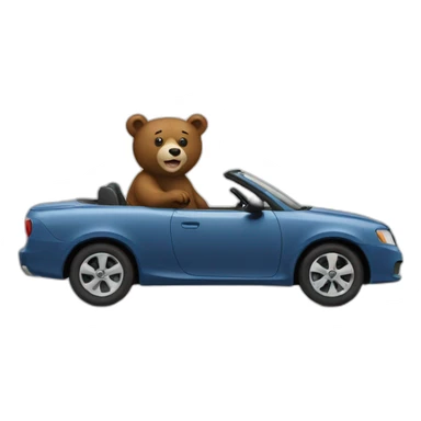 Bear driving  sticker