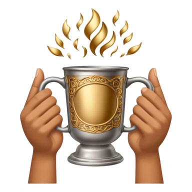 many hands hold the cup

 sticker