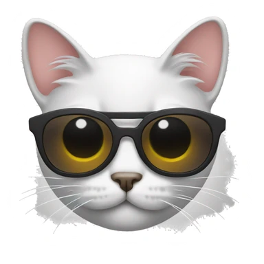 Cat with sunglasses sticker