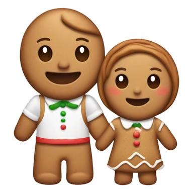 Gingerbread dad mum baby sticker